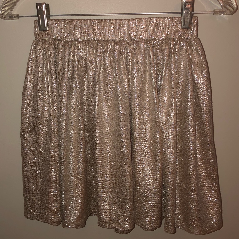 Aeropostale Gold Metallic Skirt
